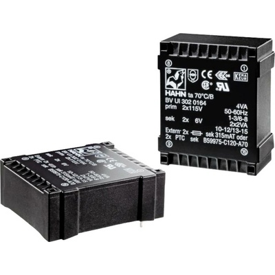 Hahn BV UI 303 0145 transformátor do DPS 2 x 115 V 2 x 12 V/AC 6.0 VA