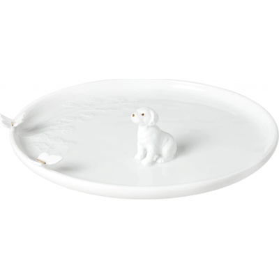 räder Porcelánový talíř Dog 17 cm, bílá barva, porcelán