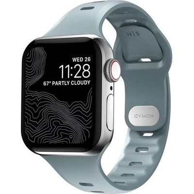 Nomad Sport Slim Strap S/M, ледниково синьо - Apple Watch 7 (41 мм)/6/SE/5/4 (40 мм)/3/2/1 (38 мм) NM01139485 (NM01139485)
