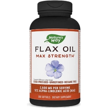 Nature's Way Flax Oil 1300 mg 57% ALA [200 Гел капсули]