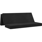 vidaXL Сгъваем диван легло 200 x 67 x 45 см Черно (900267)