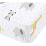 Catherine Lansfield Бял еластичен детски чаршаф за детско креватче 70x140 cm Roarsome Animals - Catherine Lansfield (BD/55087/W/TFD/NT)