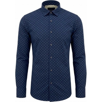 Massaro pánská košile slim fit 81037UK-02 tmavě modrá