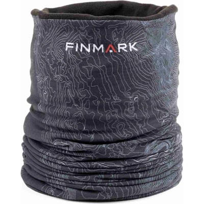 Finmark multifunkční šátek tmavě šedá bílá