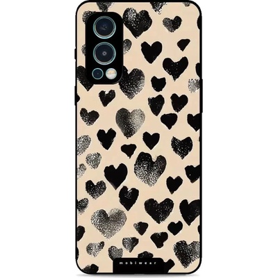 Mobiwear Glossy OnePlus Nord 2 5G GA51G Černá srdíčka
