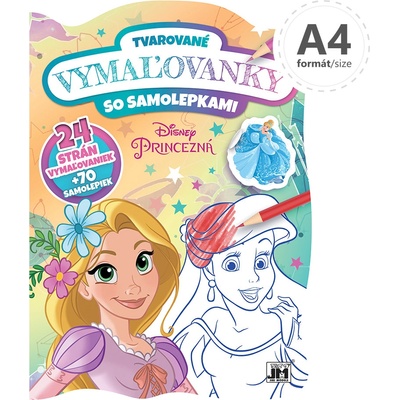 Tvarované vymaľovanky Princezné
