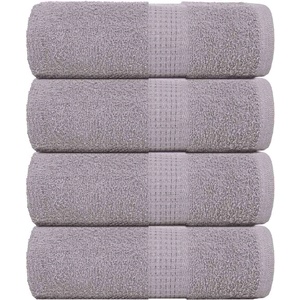 vidaXL Кърпи за гости FROGN 4 бр. сиви 30x50 см 360 г/м2 (136828)