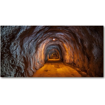 Foto obraz sklo tvrzené podzemné tunel 100x50 cm