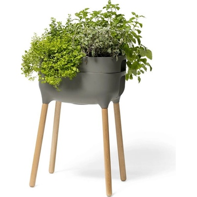 Plastia Sivá samozavlažovacia pestovateľská nádoba High Urbalive, 77 cm