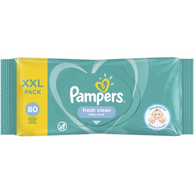 Pampers мокри кърпи fresh clean XXL - 80 броя
