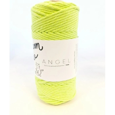 YarnMellow Macramé šňůry Angel 5mm Pistáciová (Rozčesávací příze macramé YarnMellow Angel 5mm Červená. Je ze 100% recyklované bavlny a najdete ji u nás v mnoha odstínech. Dá se snadno rozčesat, hodí s