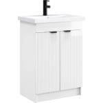vidaXL Комплект мебели за баня Бял гланц 56 x 37, 5 x 81 см (3404148)