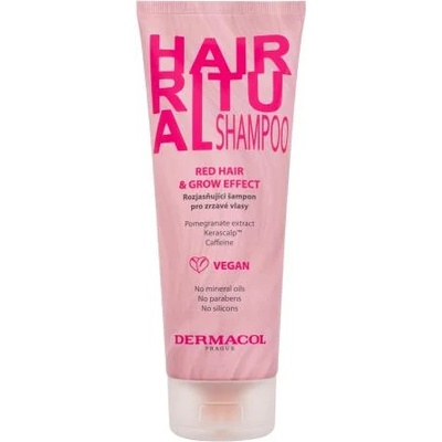 Dermacol Hair Ritual Shampoo Red Hair & Grow Effect 250 ml шампоан за рижа и червена коса за жени