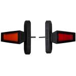 MARS Tech Комплект LED Габаритни светлини тип рогче с 3 позиции - Жълт Червен 90 mm 12V-24V