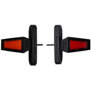 MARS Tech Комплект LED Габаритни светлини тип рогче с 3 позиции - Жълт Червен 90 mm 12V-24V