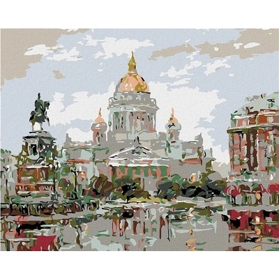 Zuty Malování podle čísel Katedrála svatého Izáka 50 x 40 cm vypnuté plátno na rám