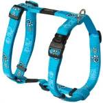 Rogz Fancy Dress Harness XL - Нагръдник лапички, за кучета, вратна обиколка от 56 до 95 см и гръдна от 60 до 100 см. тюркоазно синьо