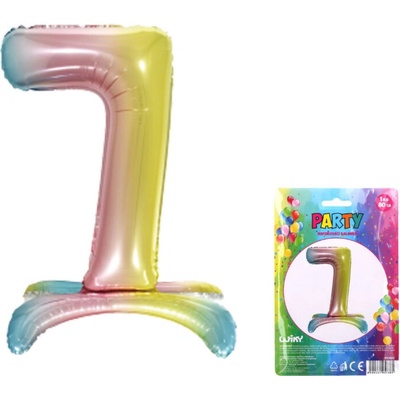 UNIPAP Balónek nafukovací číslo 7 duha W026553 386457