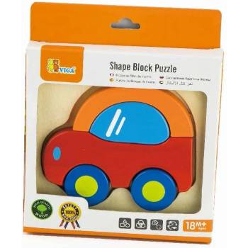 Viga Toys Детски пъзел Viga - Кола, 5 части (50172)