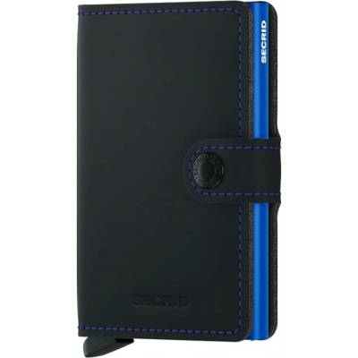 PENĚŽENKA SECRID RFID MINIWALLET MATNÁ ČERNÁ A MODRÁ