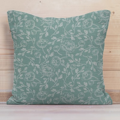 Biante Mušelínová MSN-048 Biele kvety na pastelovo modrozelenom 30 x 50 cm