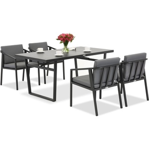 Garden Point Трапезен комплект Cento за 4 души Garden Point антрацит (GAP1070-4)