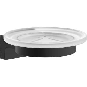 Hansgrohe AddStoris S - Сапунница с държач, матирано стъкло/матирано черно 41766670 (41766670)