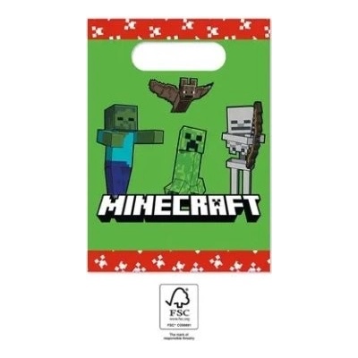 Procos Taška papírová "Minecraft" 16,5x23cm, 4ks