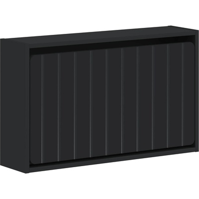 vidaXL Стенно шкафче за обувки ZWOLLE 71 x 17 x 43 см Черно (896406)