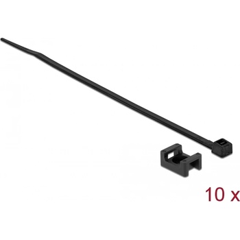 Delock Черен комплект заключващи винтове 15 x 10 mm H 200 x W 3, 6 mm кабел