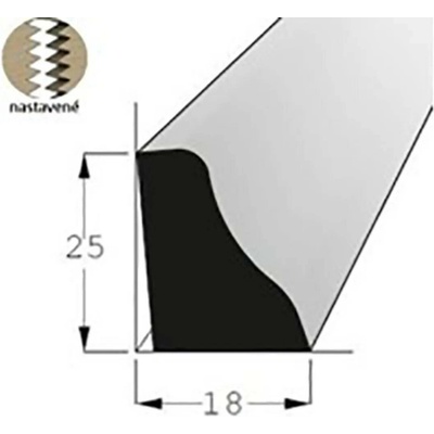 Podlahová nastavovaná lišta P 2518, smrk, délka 240 cm