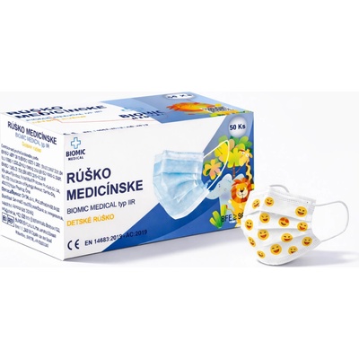 Biomic Medical Rúško detské smajlíky 50 ks