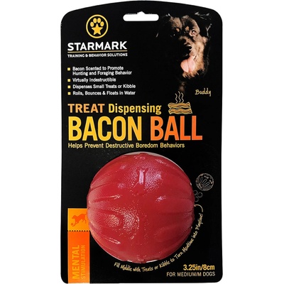 Starmark Treat Dispensing Bacon Ball 8 cm