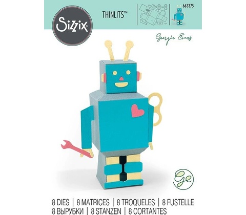 Sizzix Thinlits vyřezávací kovové šablony 3D Robot