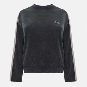 I Saw It First Блуза I Saw It First Washed Side Stripe Sweatshirt - Grey