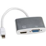 Roline Преходник Roline 12.03. 3161, Mini DisplayPort(м) към VGA/HDMI(ж), бял (12.03.3161)