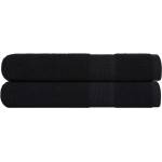 vidaXL Кърпи FROGN 2 бр. Черни 100x200 см 360 г/м2 (136962)