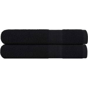vidaXL Кърпи FROGN 2 бр. Черни 100x200 см 360 г/м2 (136962)