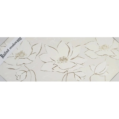 Ručne maľovaný obraz "White" 45x110 cm