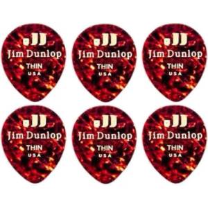 Dunlop 485R-05TH Celluloid Teardrop 6 Перце за китара (<![CDATA[485R05TH-6PACK-SET]]>)