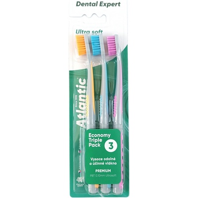 Zubná kefka Atlantic Dental Expert Ultra Soft 3 ks