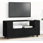 vidaXL ТВ шкаф с колелца, черен дъб, 102x34, 5x43 см, инженерно дърво (862479)