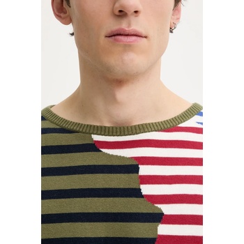 Desigual Памучна тениска Desigual TERRANOVA в зелено с десен 25SMTF04 (25SMTF04)