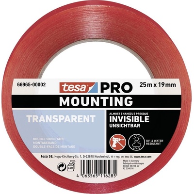 Tesa Mounting PRO Transparent montážna páska 19 mm x 25 m priehľadná