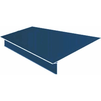 Okapová lišta zatahovací r.š.250mm pozink lakovaný RAL 5010 enziánová modrá s folií dl.2m