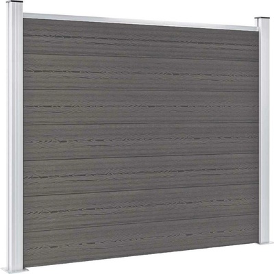 vidaXL Plotový dílec WPC 180 x 146 cm šedý