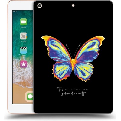 Picasee silikónový obal Apple iPad 9.7 2018 6. gen Diamanty prehľadný Black