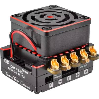 Team Corally CMM-10 Racing Controller 2-3S 220A senzorový regulátor černý/červený