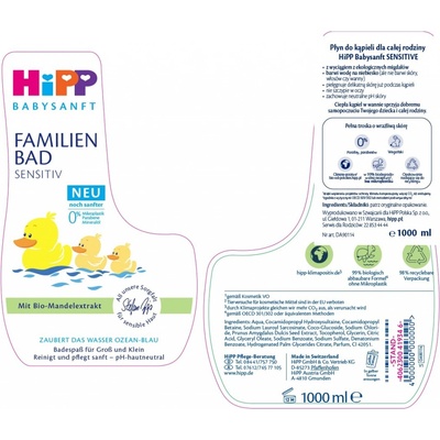 Hipp Babysanft Pěna do koupele 1000 ml – Sleviste.cz