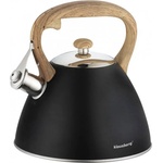 KLAUSBERG Чайник Klausberg KB 7262, 22см, 3 л, Свирещ, Индукция, Черна стомана (9999KB7262) - topmall